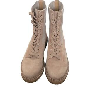 Sam Edelman Lydell Womens 7.5 Suede Lace Up Boot Tan